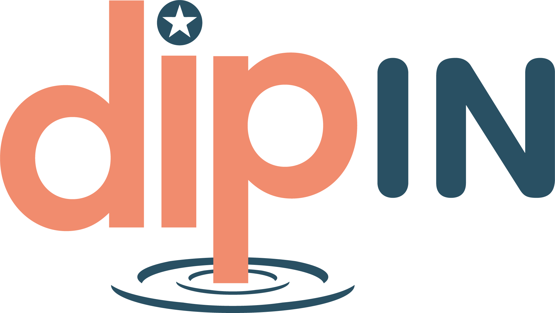 a logo with the word dipin.